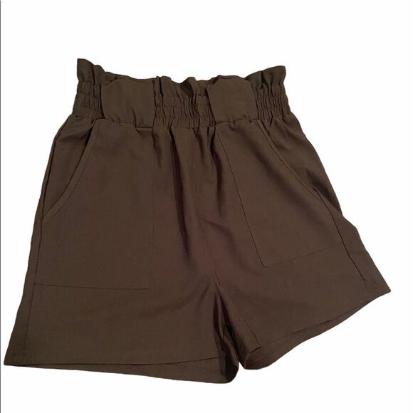 Aprance Black Paper Bag Shorts NWOT Sz Small - Picture 1 of 10